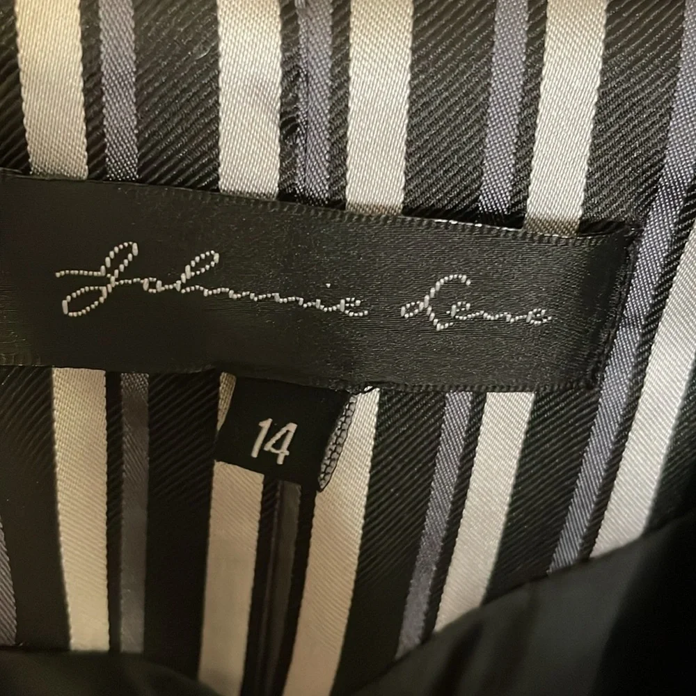 JOHNNIE LANE Boys 14 Black 2-Button‎ Blazer Contrast Lining Church School Party